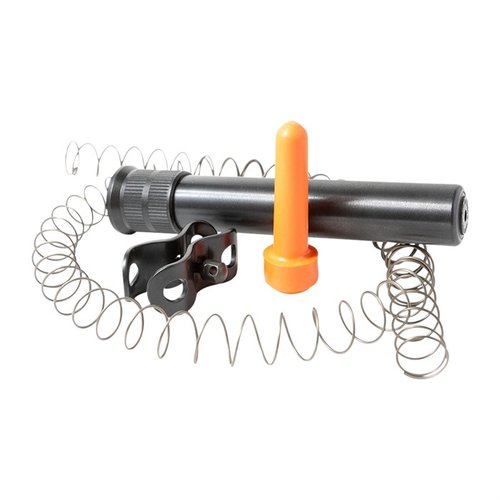 Legg til ekstra brannkraft med disse solide magazine extension tubes i stål for Benelli Nova/Super Nova, perfekte for hjemmet, konkurranser og politi.