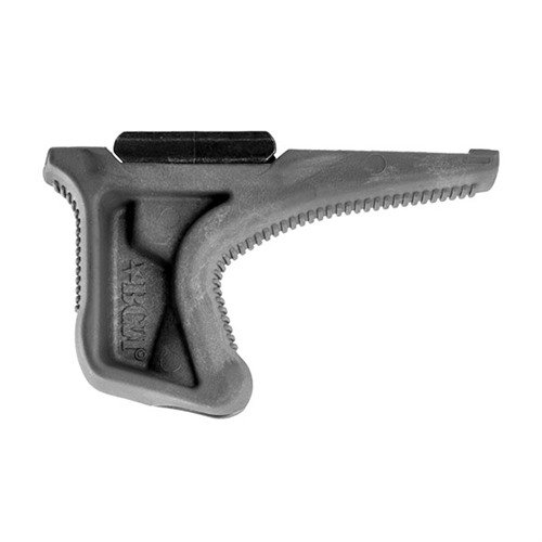 BCMGUNFIGHTER KAG Angled Grip gir en biomekanisk effektiv vinkel for bedre grep og lettelse for ledd, noe som forbedrer våpenmanipulering og måloverganger.