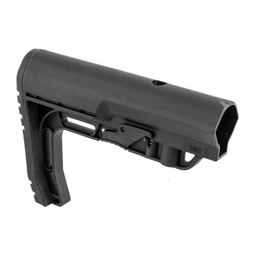 BATTLELINK Minimal Rifle Stock for AR-15 veier kun 5.8 oz, har justerbare sling-fester og en gummiert bakplate for raskere presentasjon, perfekt for alle brukere.
