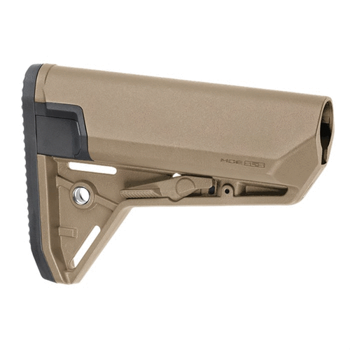 MOE SL-S Stock fra Magpul gir et slankt design, forbedret cheek weld, 10m vanntett batterilagring og er optimalisert for bruk med body armor.