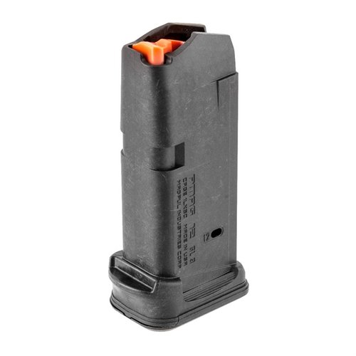 PMAG12 GL 9 gir 12 skudd kapasitet for Glock 26 med forbedret grep og enkel tilgjengelighet, perfekt for subkompakte brukere.
