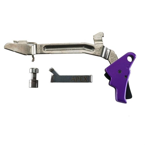 Apex Action Enhancement Kit forbedrer triggeren på Glock med bedre reise, jevnere trekk, ren avtrekk og taktil reset, samt reduserer trekkvekten med ca. 0,5 kg.