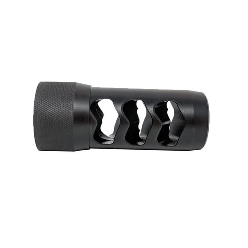 HELLFIRE Muzzle Brake reduserer rekyl, gir bedre kontroll og er enkel å installere med selvjusterende design, tilgjengelig i matt svart og rustfritt stål.