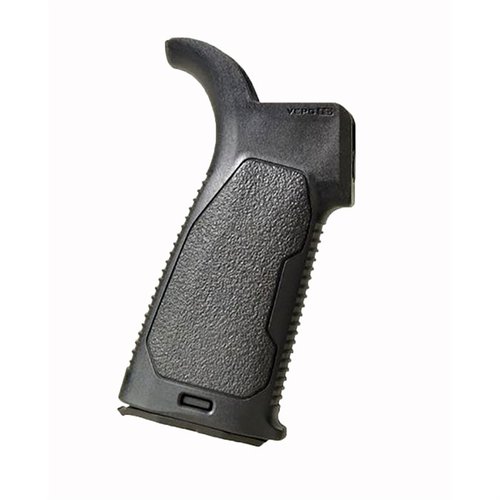 Strike Industries AR-15 Enhanced Pistol Grip gir bedre grep, komfort og bevegelsesfrihet, med beaver tail og lagring under. Passer til AR-15 og AR-10.