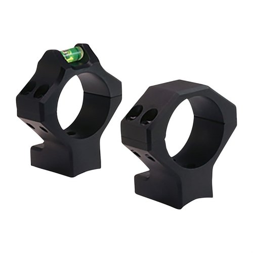 Hawkins Precision Long-Range Hybrid Ringer er lette, robuste 25 MOA ringer laget av 6061 aluminium, perfekt for din lette jaktgevær med anti-cant nivå.