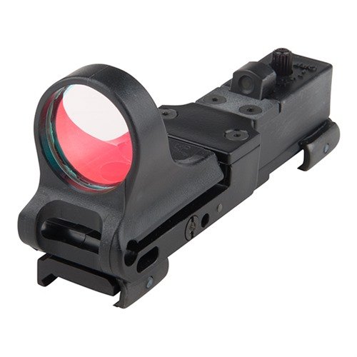RAILWAY RED DOT SIGHT fra C-MORE SYSTEMS festes raskt til Weaver og Picatinny rail, og gir allsidighet for shotguns, rifler, håndvåpen og mer.