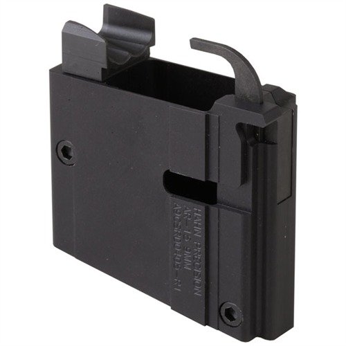 Hahn Precision 9mm Conversion Block gir pålitelig funksjon for AR-15/M16, med robust design, enkel installasjon og optimal ytelse med Colt og Uzi-magasiner.