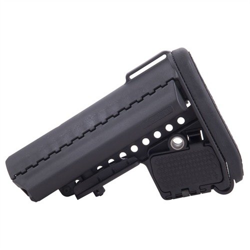 AR-15 EMOD-stokken gir en justerbar og komfortabel støtte med vanntette oppbevaringsrom for batterier og stabilitet, perfekt for taktiske skyttere.