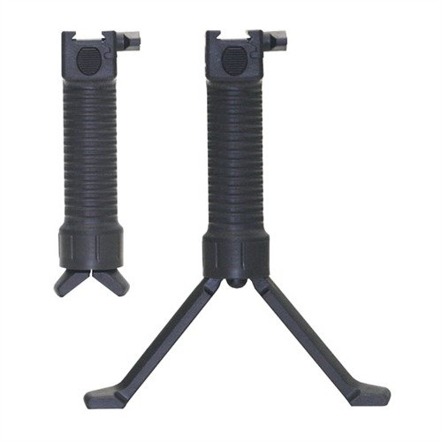 MILITARY MODEL GRIP POD gir forbedret kontroll og stabilitet med sitt innebygde bipod, perfekt for både CQB og presise langdistanse skudd.