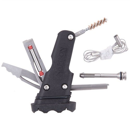 AR-15 A2 FIELD SURVIVAL TOOL GRIP CORE er en praktisk alt-i-ett verktøyløsning som lagres i pistolgrepet, med verktøy for raske reparasjoner og komfortabelt grep.