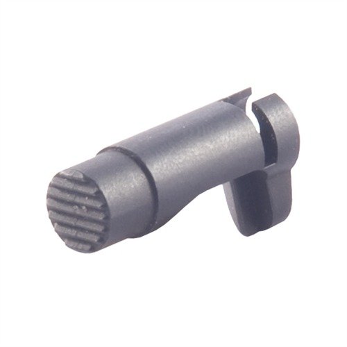 Taktisk magazine catch i herdet stål gir sikker mag-beholdning og rask frigjøring, med en serrated knapp for bedre grep og presisjon.