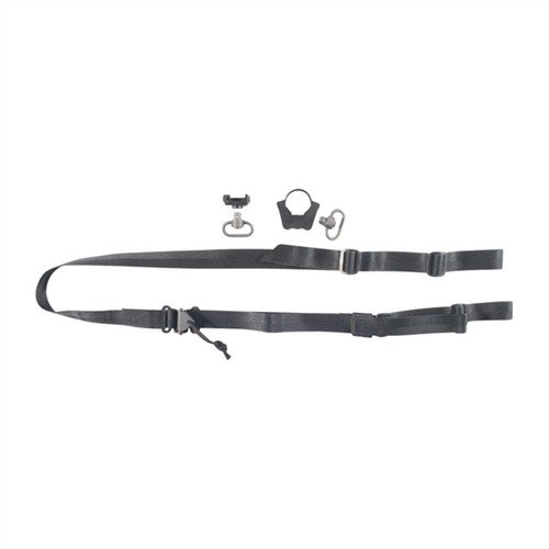 QD Sling Kit fra Brownells gir rask montering med Rail Mount Front Loop og EZ Carbine Sling Mount, samt justerbare og polstrede V-TAC slinger.