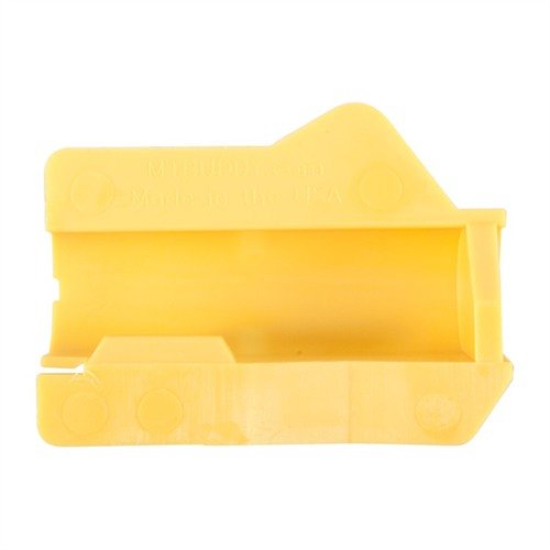 M1 Muzzle Buddy gir korrekt justering av rengjøringsstangen med løpet, har en intern kammer for enkel omvendelse av børste eller jag, og inkluderer en løsemiddelport.