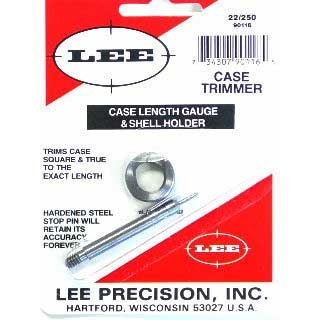 CASE LENGTH GAUGES fra LEE PRECISION gir en presis og enkel måte å trimme til lengde og kvadrere hylsemunnen, brukt med Cutter og Lock Stud.