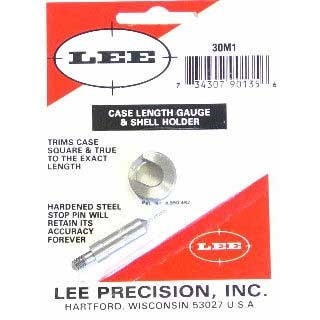 .30 M1 Carbine Case Length Gauge fra LEE PRECISION gir en presis og enkel måte å trimme til lengde og kvadrere hylsemunnen, brukt med Cutter og Lock Stud.