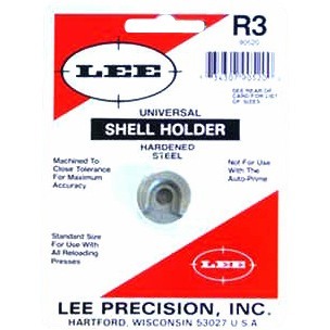 Lee Universal Shellholder #3 er en allsidig hylseholder som passer til de fleste omformere, men fungerer ikke med Lee Auto Prime. Perfekt for presis omforming.