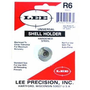LEE UNIVERSAL SHELLHOLDER #6 er en allsidig skallholder som passer de fleste reloading presses, perfekt for presisjonslading. Ikke kompatibel med Lee Auto Prime.