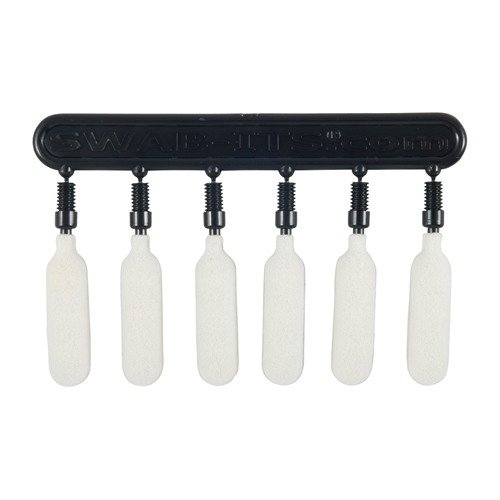 SUPER BRUSH BORE TIPS gir en praktisk, gjenbrukbar løsning for presis rengjøring av .22/5.56mm, med tilpassede adaptere og effektivt skum for jevn påføring.