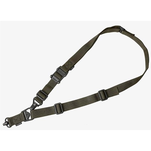 MS3 GEN2 QD rifle sling gir raskt omstilling mellom én- og to-punkts konfigurasjon, med justerbar lengde og slitesterkt materiale for optimal komfort.
