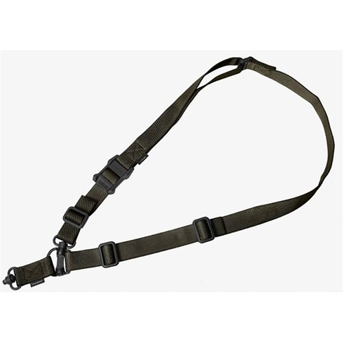 MS4 GEN2 DUAL QD SLING fra MAGPUL gir en allsidig løsning med to-til-en punkt konvertering og Push-Button QD Sling Swivels for enkel tilkobling.