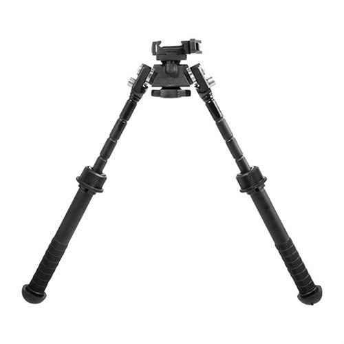 PSR Atlas Bipod har ikke-roterende ben, 30 graders pan og kant, 5 benposisjoner, og er laget av robust 6061-T6 og 7075-T6 aluminium for maksimal styrke.