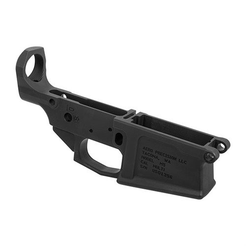 Aero Precision M5 308 Lower Receiver gir deg muligheten til å bygge en tilpasset AR med høy kvalitet, kompatibel med DPMS-komponenter og laget av 7075-T6 aluminium.