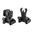 LWRC INTERNATIONAL AR-15  FLIP-UP SKIRMISH BUIS SIGHT SET BLACK