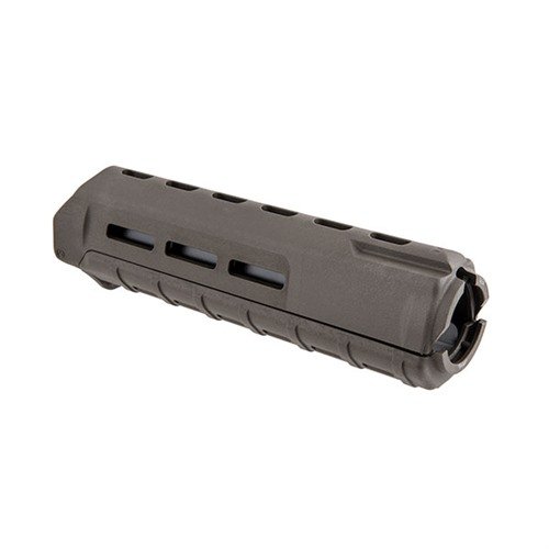 Magpul MOE M-LOK håndbeskyttere for mid-length AR-15/M16 gir lettvekts polymerkonstruksjon med M-LOK spor for tilbehør som lysfester og grep.