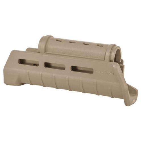 Magpul MOE AK Hand Guard er et oppgradert håndtak for AK-rifler med M-LOK monteringsmuligheter, integrert varmebeskyttelse og utvidet grep.