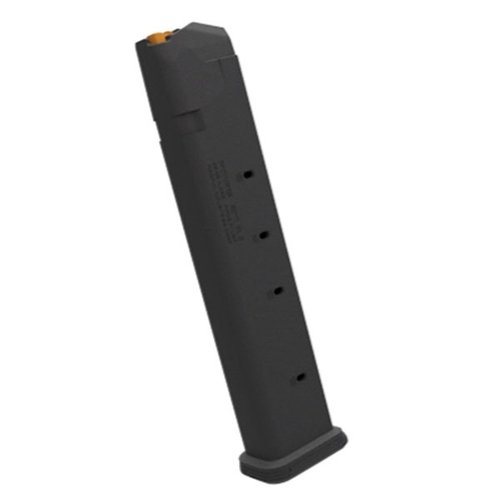 PMAG GL9 magasin gir økt kapasitet og pålitelighet for GLOCK 9mm, med forbedret design, lett polymerkropp og indikatorvindu for gjenværende patroner.