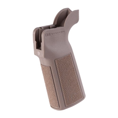 Type 23 P-Grip gir et forbedret grep for AR15 med økt vinkel og utvidet tang for bedre ergonomi og riktig avtrekkerindeks, laget av slitesterkt komposittmateriale.