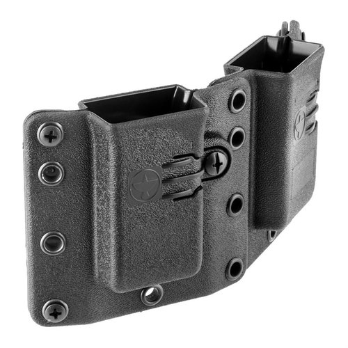 Copia Double Magazine Carrier er en premium, ambidekstral magasinholder designet for daglig skjult bæring, kompatibel med nesten 100 pistolmodeller.
