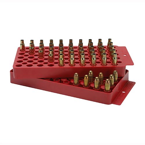 MTM CASE-GARD Universal Reloading Tray holder 50 patroner, passer til de fleste rifle- og pistolkalibre, inkludert nye runder som WSM og 500 S&W Mag.
