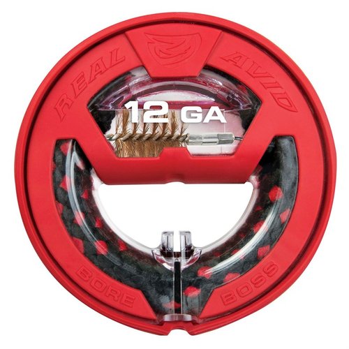 Real Avid Bore Boss Shotgun Kit gir en kompakt og enkel løsning for rengjøring av hagler, med en 32-tommers kabel og integrert børste for effektiv fjerning av rester.