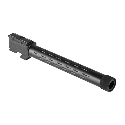 Faxon Flame Match Barrels for Glock® 34 gir unik utseende, ekstra stivhet, bedre varmefordeling og presisjon, perfekt for konkurransepistoler.