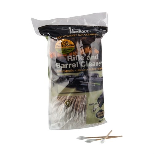 .223/5.56mm RamRodz Rifle & Barrel Cleaner med fleksibel bambushåndtak og chisel-tip rengjør effektivt uten søl, og er biologisk nedbrytbar. Pakke med 600.