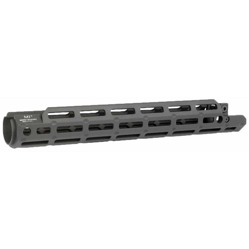 Forbedre din HK 91 med Midwest Industries Drop-In Handguard i aluminium, M-LOK-kompatibel, 37 rail slots, lett og robust design.