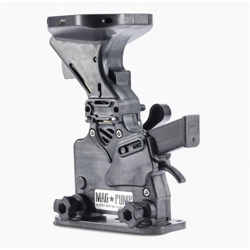 MagPump™ 9mm magasinlader reduserer belastning på tommelen, laster 50 runder på under ett minutt og passer til flere populære dobbeltstabel magasiner.