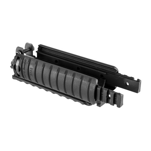 H&K MP5 RAS HANDGUARD gir deg en robust Picatinny-plattform for montering av tilbehør, og forbedrer både funksjonalitet og ergonomi på din H&K MP5.