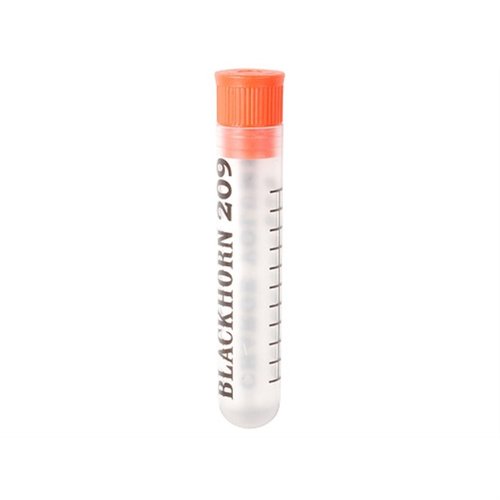 BLACKHORN 209 Powder Tubes gir en enkel og praktisk måte å oppbevare opptil 120 grains med krutt, perfekt for feltbruk eller på skytebanen.