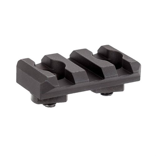 Arisaka Low Profile Picatinny Rail reduserer høyden for KeyMod til Picatinny adaptere, gir en slankere løsning med 5 festespor og veier kun 0,6 oz.