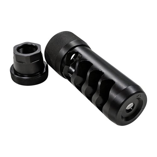Hold rekylen fra magnumvåpenene dine under kontroll med Area 419 Sidewinder Magnum Muzzle Brake, enkel å installere uten shims og med uavhengige porter.