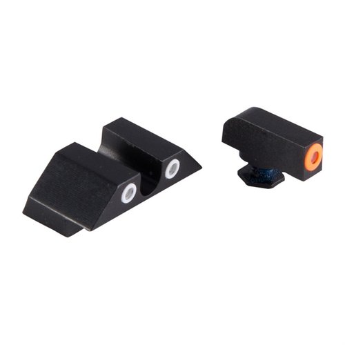 Perfect Dot Tritium Night Sights gir maksimal synlighet med 30% mer Tritium, robust design, og flere fargevalg for optimal presisjon i alle lysforhold.