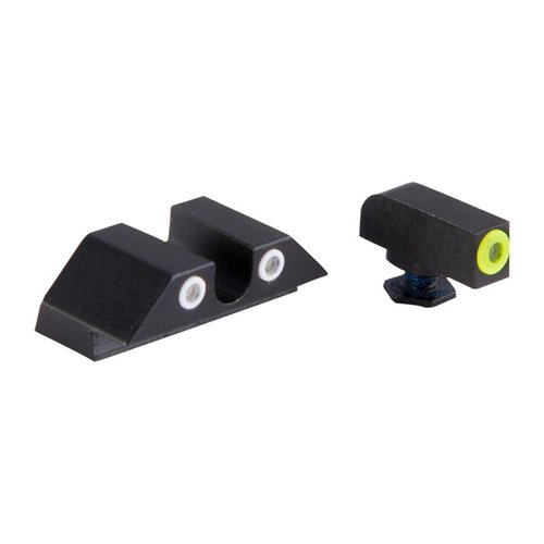 PERFECT DOT Tritium night sights for Glock® gir maksimal synlighet i alle lysforhold, med 30% mer Tritium for ekstra lysstyrke og robust design.