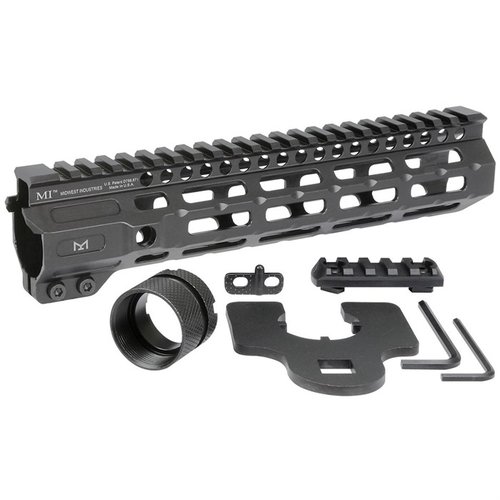 Midwest Industries Combat M-LOK håndbeskytter for AR-15 tilbyr en lett, fri flytende design med 7 M-LOK festepunkter og en kontinuerlig Picatinny skinne.