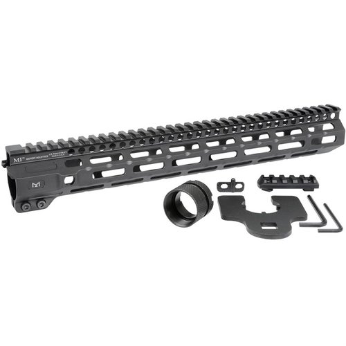 Midwest Industries Combat M-LOK håndguard for AR-15 har en fri flytende design, syv M-LOK festepunkter og en kontinuerlig Picatinny-skinne for tilbehør.