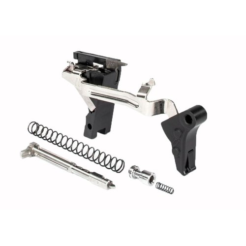 ZEV PRO Flat Face Ultimate Trigger Kit forbedrer din Glock med et mer behagelig, forutsigbart og holdbart avtrekk, inkludert alle nødvendige komponenter.