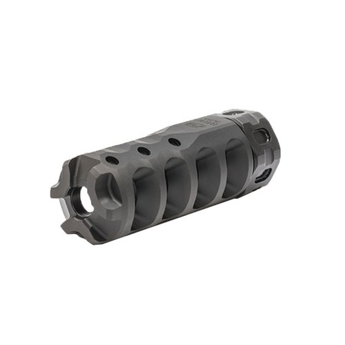 HYPERTAP Muzzle Brake reduserer rekyl med 84%, har justerbar gassutslipp og forbedrer siktebildet, perfekt for .223/5.56mm løp.