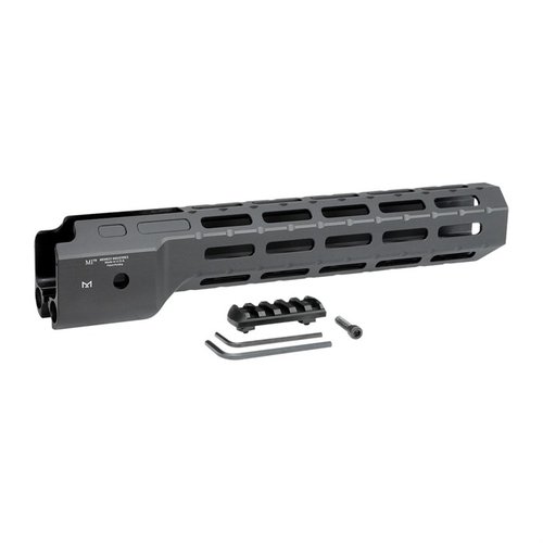 Midwest Industries Combat Rail PC9™ gir deg muligheten til å enkelt feste lys, lasere og annet utstyr med M-LOK og QD-fester, laget av lett 6061 aluminium.