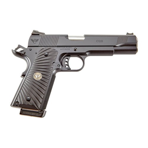 Oppdag 1911 CQB Full Size fra Wilson Combat! ✨ En pålitelig .45 ACP pistol med moderne ytelse og klassisk design. Perfekt for forsvar og konkurranse.